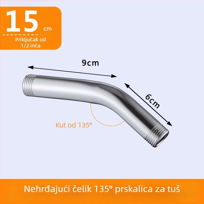 Nehrđajući čelična tuš kolona, model 5050, spiralna montaža, izlaz jednog mlaza