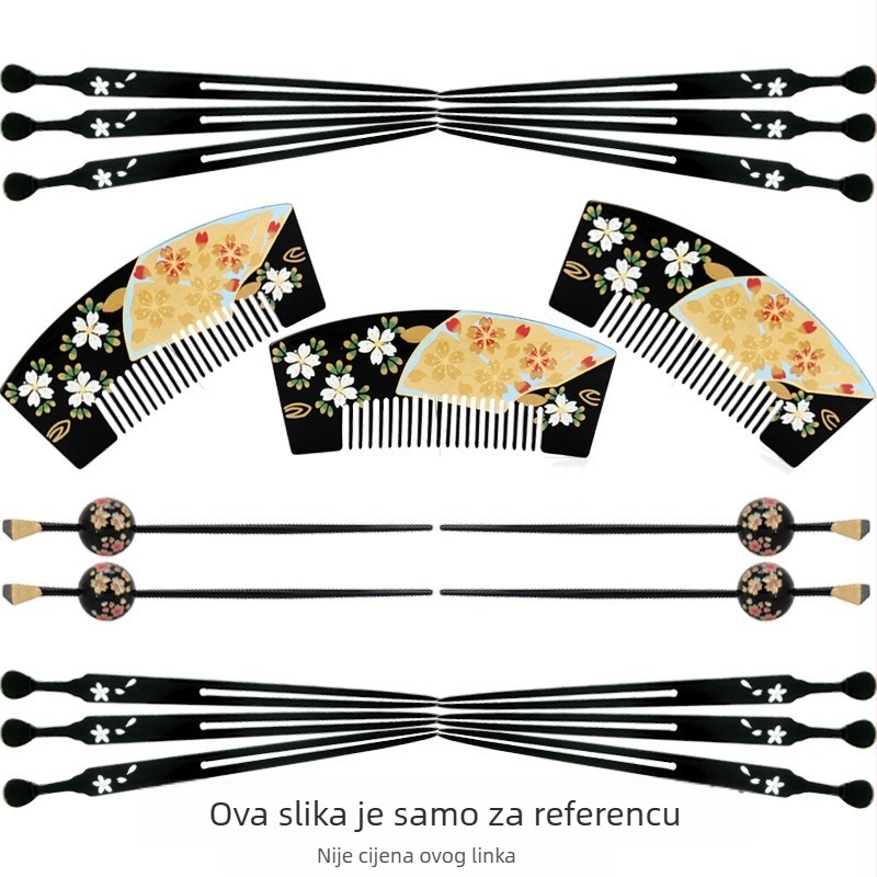 Akrilna kopča za kosu s cvijetom sakure, originalni dizajn, dodaci za Hanfu i Kimono, sjajan završetak, čvrsta izdržljivost