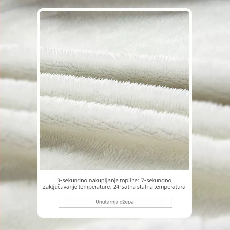 Unisex fleec kardigan jakna s podstavom od ovčje vune – topla za jesen i zimu