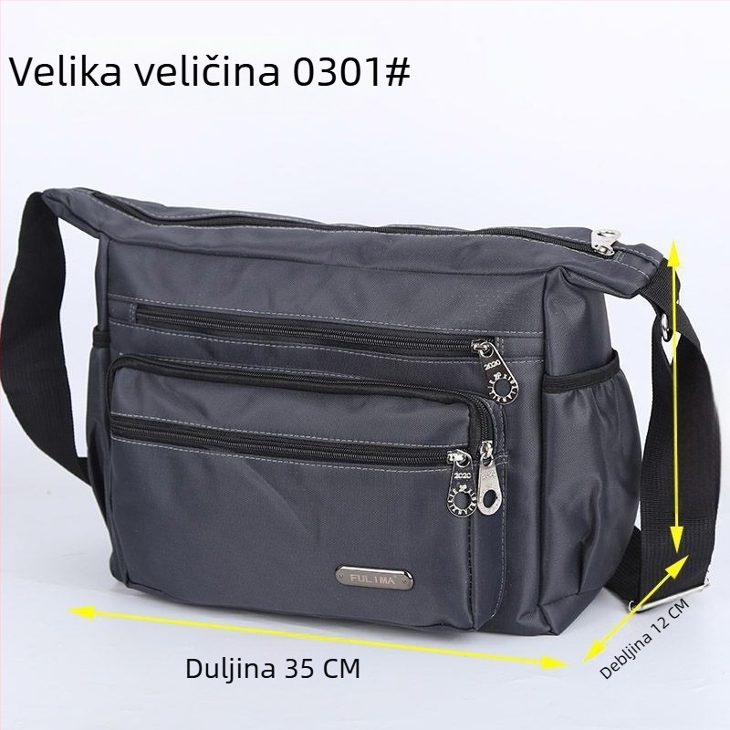 Muška torba preko ramena – korduroj materijal, Yinse brend, podstava Oxford spinning, za poslovna putovanja