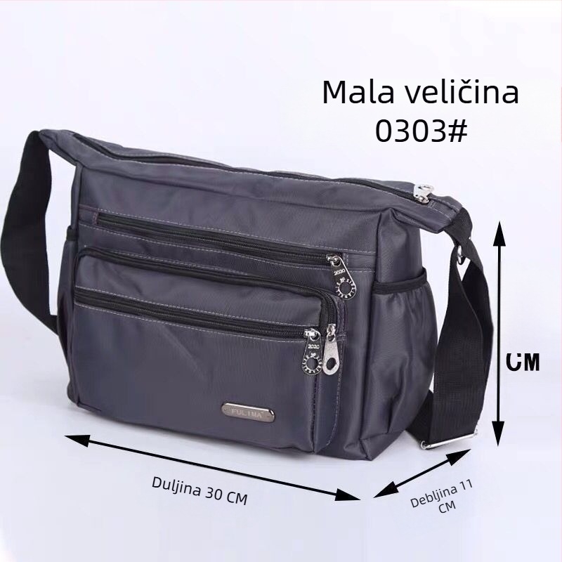 Muška torba preko ramena – korduroj materijal, Yinse brend, podstava Oxford spinning, za poslovna putovanja