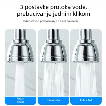 Produžni nastavak za kuhinjsku slavinu s povećanim tlakom, zaštita od prskanja, universalni adapter