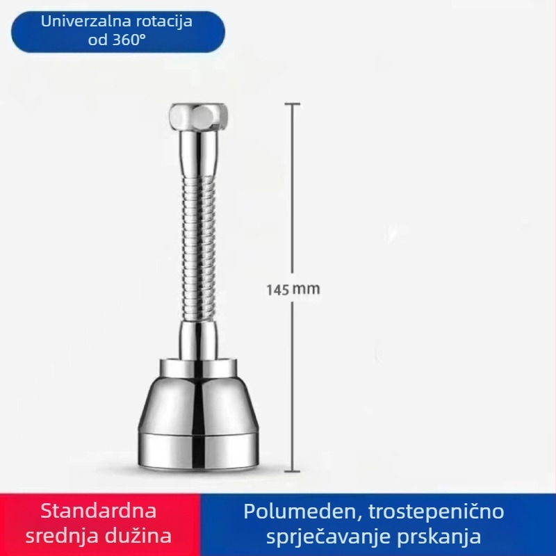 Produžni nastavak za kuhinjsku slavinu s povećanim tlakom, zaštita od prskanja, universalni adapter