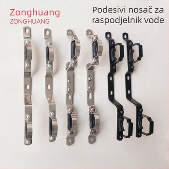Prilagodljivi nosač za razvodnik podnog grijanja, zidni, od lijevanog željeza, završna elektroplating i elektroforeza, mogućnost prilagodbe, brend Zong Huang.