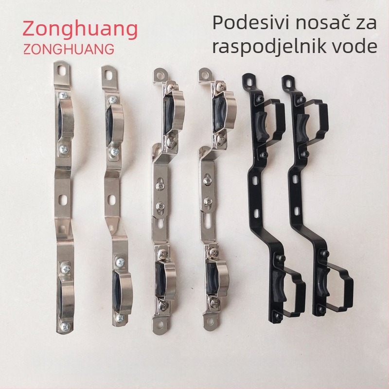 Prilagodljivi nosač za razvodnik podnog grijanja, zidni, od lijevanog željeza, završna elektroplating i elektroforeza, mogućnost prilagodbe, brend Zong Huang.