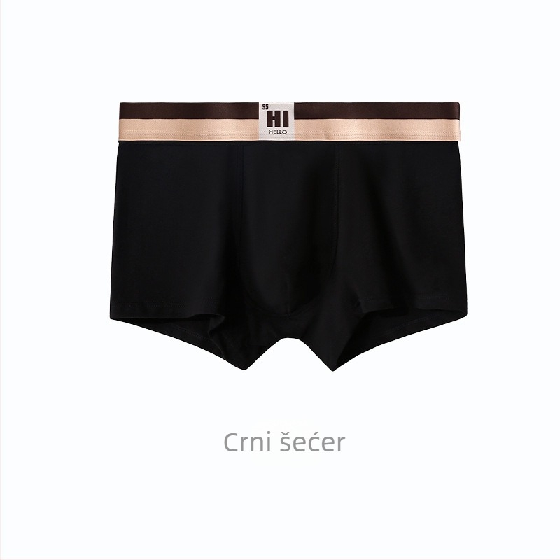 Muške bokserice od pamuka, 95–100% pamuk, srednji pojas, pletene tkanine, jednofaredni model, sportsko donje rublje