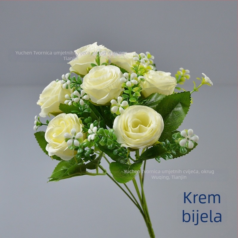 Yu Chen svilene ruže buket — umjetne ruže, stilizirane stabljike injekcijskim oblikovanjem