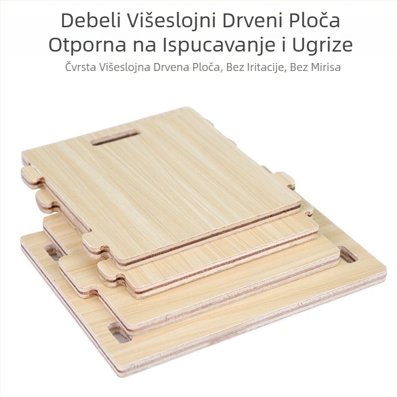 Hamsterovo gnijezdo – okruglo drveno utočište, vodootporno, crtani stil (Materijal: Silk flower; Oblik: Okrugla; Funkcija: Vodootporna; Stil: Crtani; Objekt: Hamster)