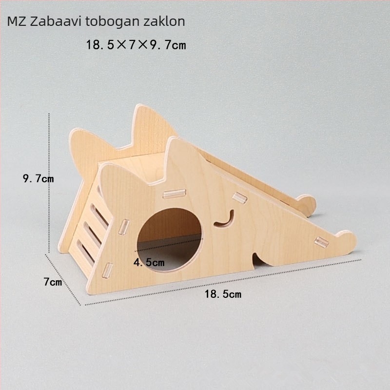Hamsterovo gnijezdo – okruglo drveno utočište, vodootporno, crtani stil (Materijal: Silk flower; Oblik: Okrugla; Funkcija: Vodootporna; Stil: Crtani; Objekt: Hamster)