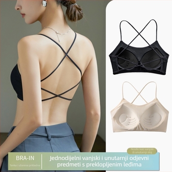 Top za prsa s wrap dizajnom – tube top, 3/4 košarice, tanke oblikovane košarice, viskozna tkanina