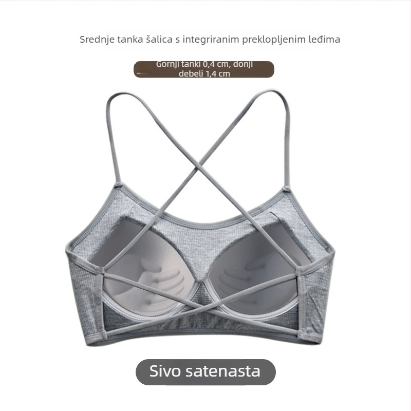 Top za prsa s wrap dizajnom – tube top, 3/4 košarice, tanke oblikovane košarice, viskozna tkanina
