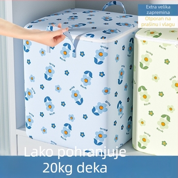 Torba za pohranu pokrivača, kubičnog oblika, od netkanog materijala, višefunkcionalna, model CX1108, cvjetni uzorak