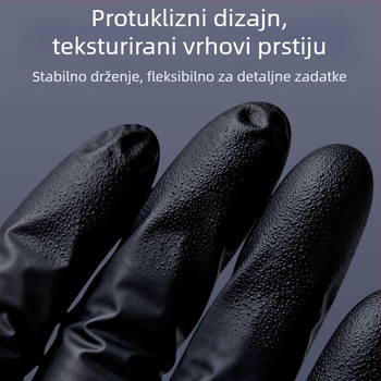 Jiankang Jednokratne nitrilne rukavice, debeli, prehrambene kvalitete, vodonepropusne i otporne na masnoće, za pranje suđa, kućnu i industrijsku upotrebu