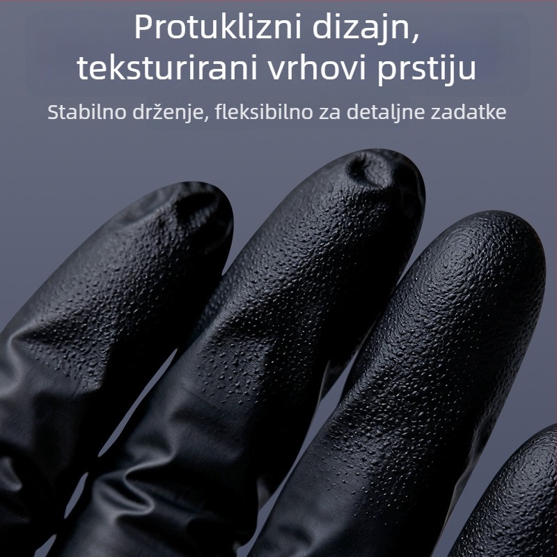 Jiankang Jednokratne nitrilne rukavice, debeli, prehrambene kvalitete, vodonepropusne i otporne na masnoće, za pranje suđa, kućnu i industrijsku upotrebu