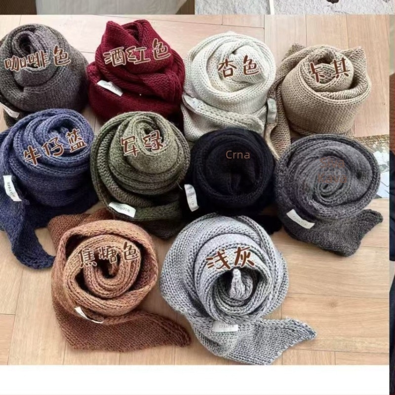 Vuneni trokutasti šal, monokromatski uzorak, warp-knit tkanje, elegantan srednje dugog stila, proljeće i jesen