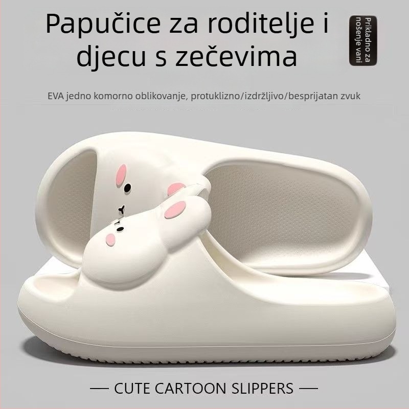 Dječje flip-flopice s EVA gornjim dijelom i EVA đonom, životinjski uzorak, protuklizne za unutarnju upotrebu