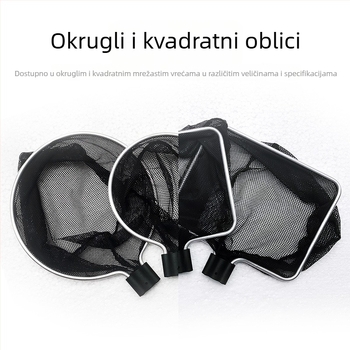 Aluminijska mreža za akvarij s teleskopskom drškom i poliester mrežom, 500 g, oprema za akvarij