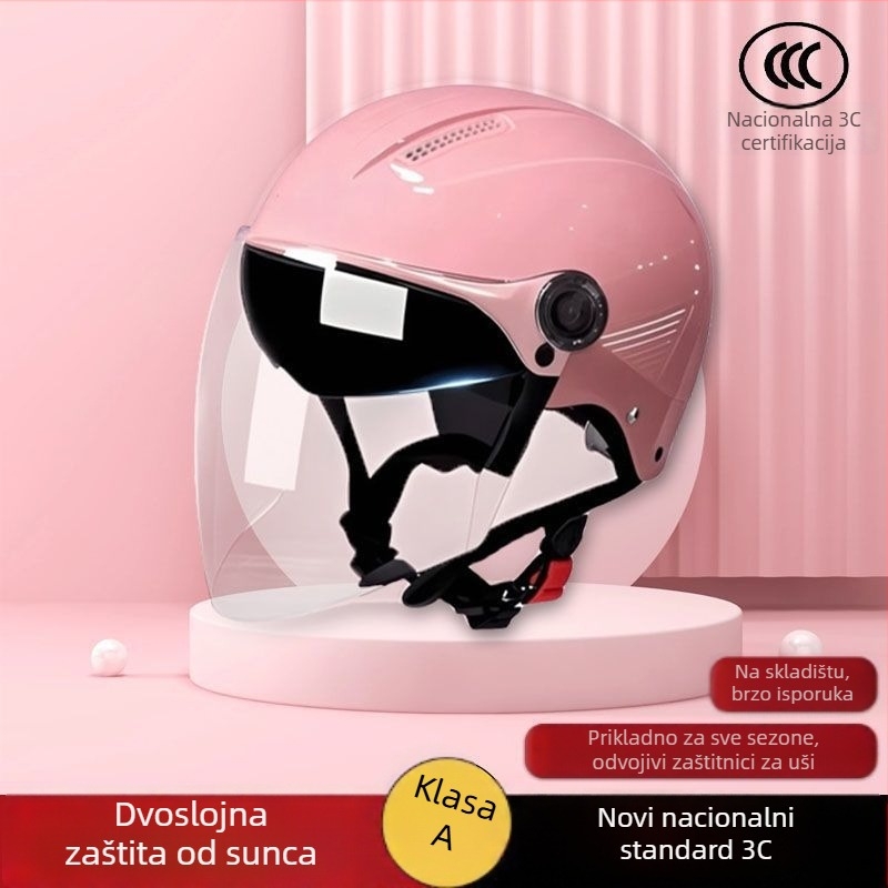 Rally kaciga za električna vozila, s dvostrukim vizirima, ABS+PC, TCO99 certifikat, ljetna upotreba