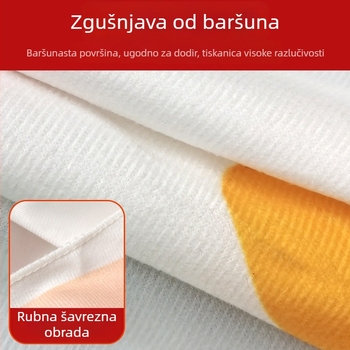 Laneni goblen u modernom minimalističkom stilu, digitalni prijenos topline otiska, pravokutni oblik, prilagodljiv za dnevni boravak i spavaću sobu