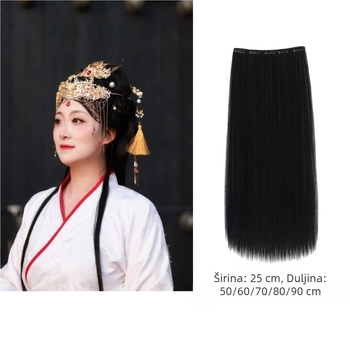 Yolimei uljna ravna perika — staro Hanfu stil, volumen, duga kosa, sredina, vlakna visoke temperature