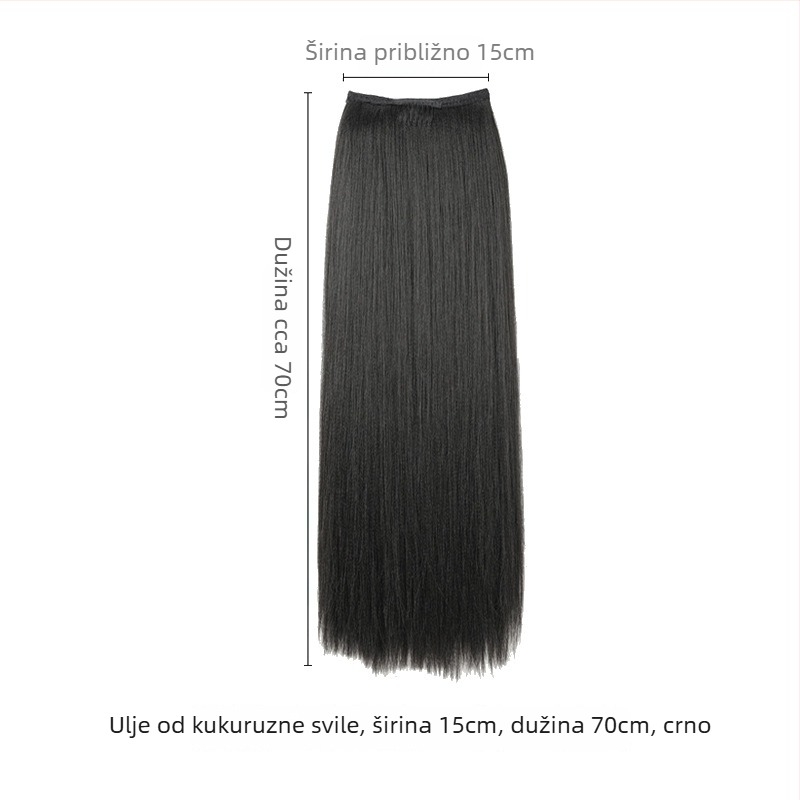 Yolimei uljna ravna perika — staro Hanfu stil, volumen, duga kosa, sredina, vlakna visoke temperature