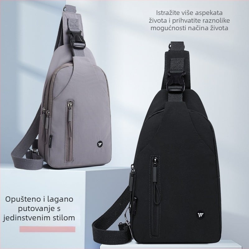 Willowstar crossbody torba – najlon, unutarnja poliester podstava, zatvarač, unutarnji džepovi sa zipom i džep za telefon, višeslojna velika kapaciteta, gradski minimalizam