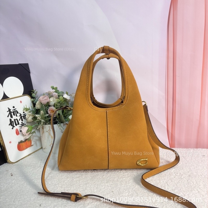 Tote torba od velura s matnom kožom, euro-američki retro stil, podstava Oxford tkanine