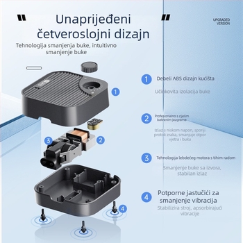 yee Pumpa za kisik za akvarij – tihi aerator, 0,5 kg težine, za kućnu upotrebu