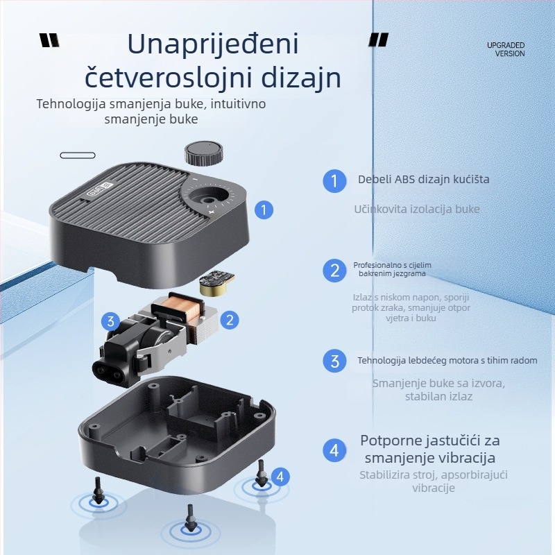 yee Pumpa za kisik za akvarij – tihi aerator, 0,5 kg težine, za kućnu upotrebu