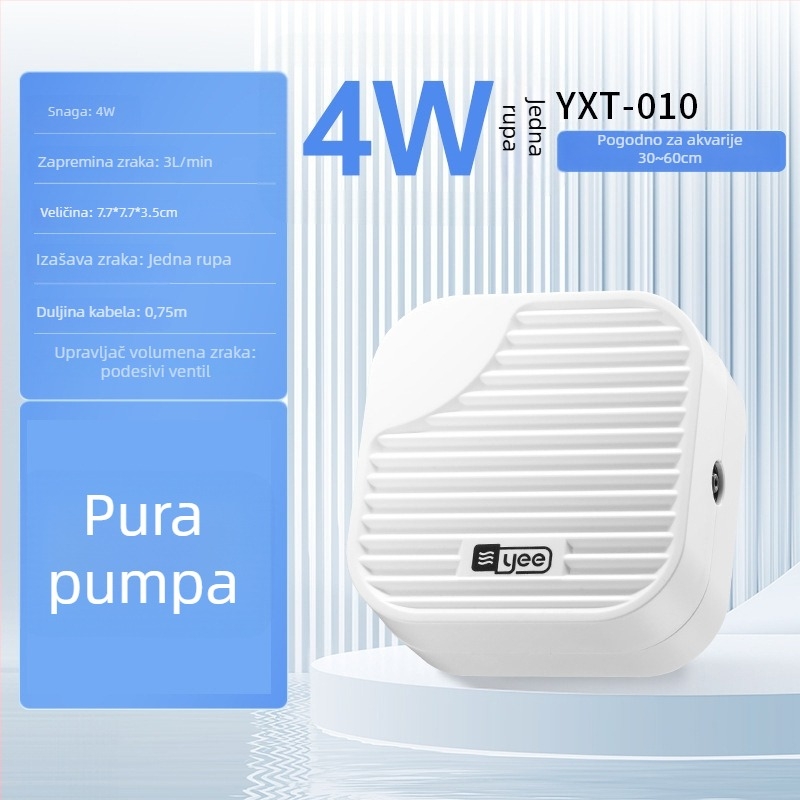 yee Pumpa za kisik za akvarij – tihi aerator, 0,5 kg težine, za kućnu upotrebu