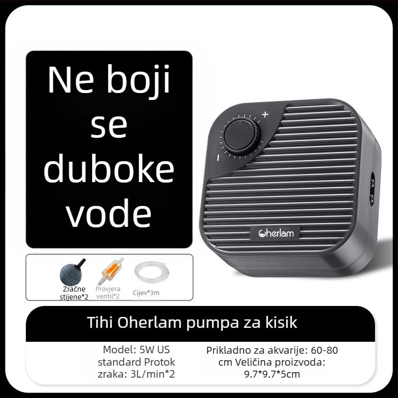 yee Pumpa za kisik za akvarij – tihi aerator, 0,5 kg težine, za kućnu upotrebu