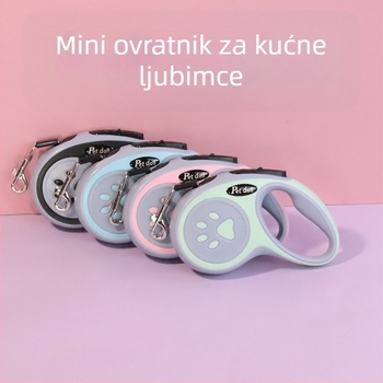 Izvlačni kaiš za pse – PP materijal, podesiv, kočnica jednim dodirom