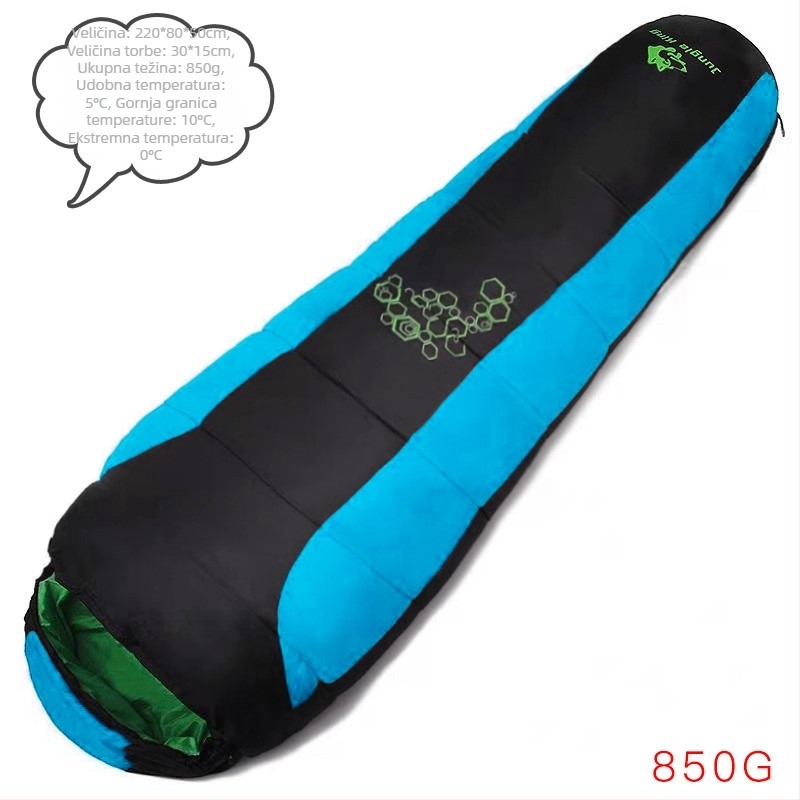 Jungle King kamp-spavaća vreća u stilu mumije za kampiranje, punilo Space cotton, tkanina poliester, za odrasle, 1,85 kg