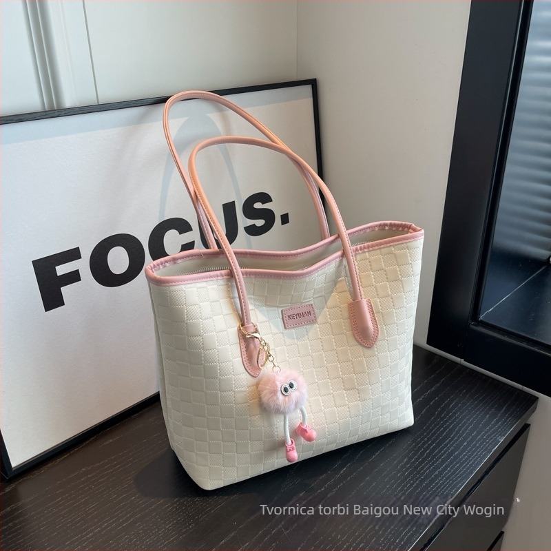 Tote torba od PU – vodoravni kvadratni oblik, zatvarač, unutarnja džep sa zipom, za svakodnevnu upotrebu