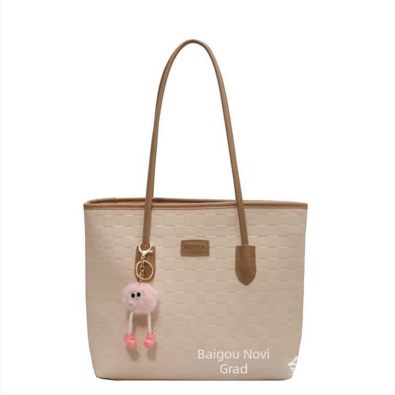 Tote torba od PU – vodoravni kvadratni oblik, zatvarač, unutarnja džep sa zipom, za svakodnevnu upotrebu