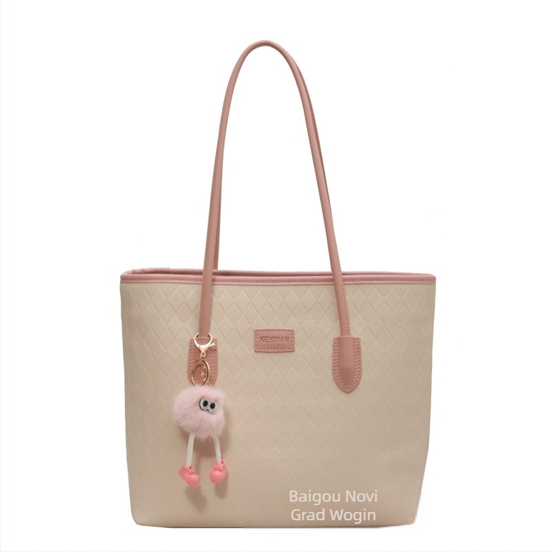 Tote torba od PU – vodoravni kvadratni oblik, zatvarač, unutarnja džep sa zipom, za svakodnevnu upotrebu