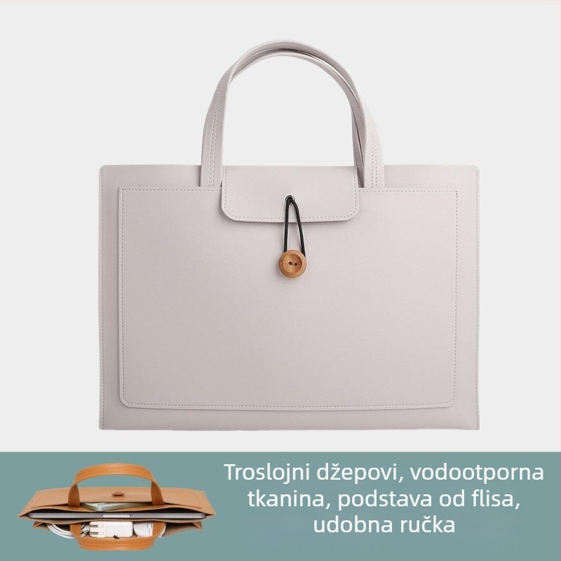 PU kožna torba za laptop, unutrašnjost od PU s baršunastim naglascima, otporna na habanje i udarce, Ausitool