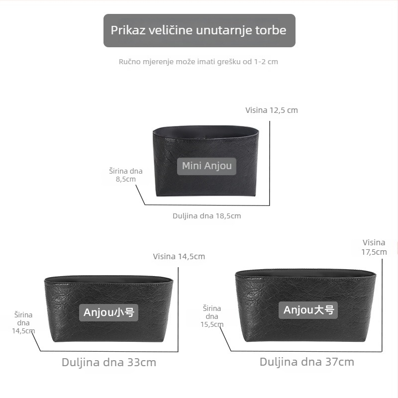 Unutarnja torba za Goyard Anjou tote, prozračan dizajn, proljeće 2025 izdanje, materijal: Drugo, kutija: 1 kom.