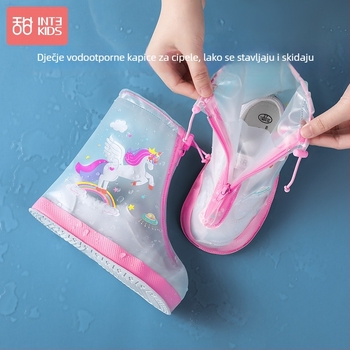 Dječje navlake za kišne cipele s karikaturom, protuklizne i otporne na habanje, mekane i pojačane PVC, za dječake i djevojčice, uzrast 7–12 godina