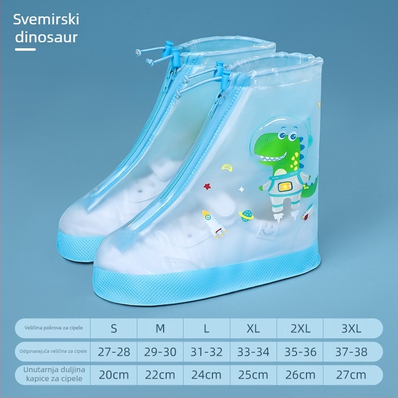 Dječje navlake za kišne cipele s karikaturom, protuklizne i otporne na habanje, mekane i pojačane PVC, za dječake i djevojčice, uzrast 7–12 godina