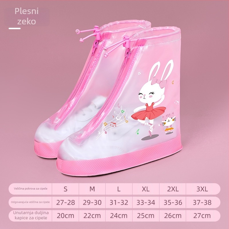 Dječje navlake za kišne cipele s karikaturom, protuklizne i otporne na habanje, mekane i pojačane PVC, za dječake i djevojčice, uzrast 7–12 godina