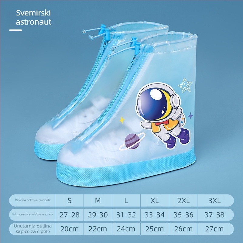 Dječje navlake za kišne cipele s karikaturom, protuklizne i otporne na habanje, mekane i pojačane PVC, za dječake i djevojčice, uzrast 7–12 godina