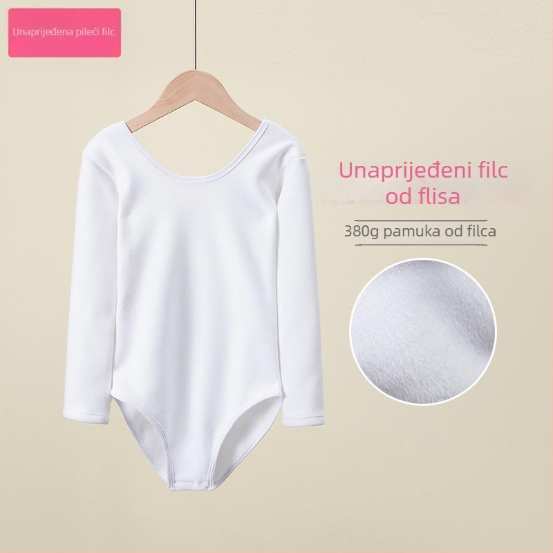 Dječji baletni bazni top, pamuk i elastan 6%, bez ovratnika, za djecu do 17 godina, pogodan za plesne kostime