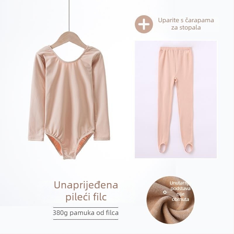 Dječji baletni bazni top, pamuk i elastan 6%, bez ovratnika, za djecu do 17 godina, pogodan za plesne kostime