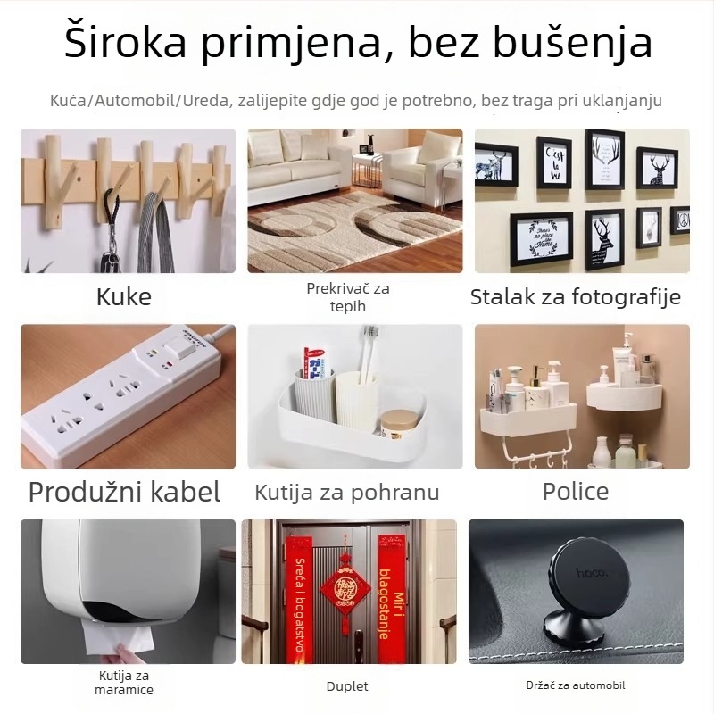 Lijepilo za LED traku – dvostrano akrilno ljepilo za pričvršćivanje kanala — bez tragova, visoka prozirnost, bez ostataka