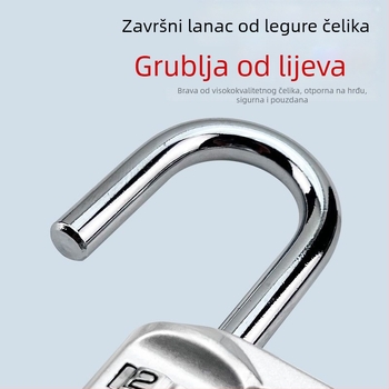 Čelična kombinacijska brava za ormariće i torbe