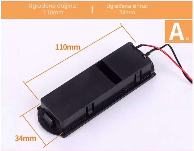 Kutija za baterije za sef – svijetli luksuzni stil, ekološki materijali, model Battery Box, pogodna za sefove, debljina zaključne šipke 9 mm, razmak između šipki zaključavanja 9 mm
