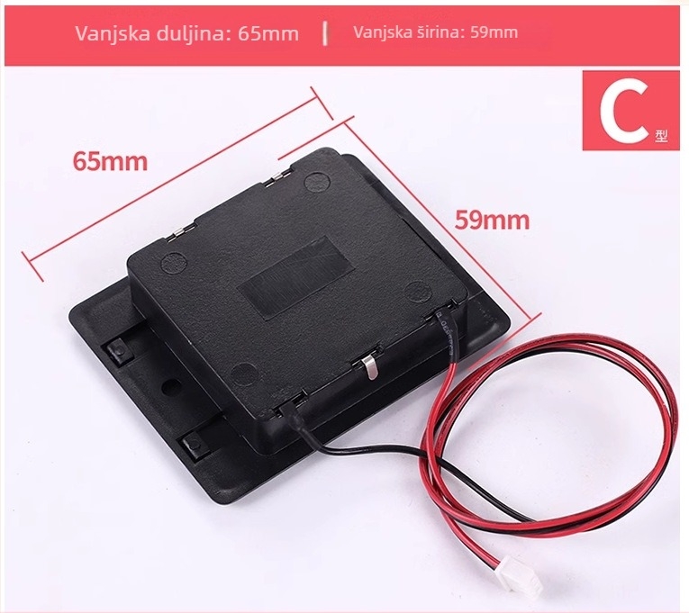 Kutija za baterije za sef – svijetli luksuzni stil, ekološki materijali, model Battery Box, pogodna za sefove, debljina zaključne šipke 9 mm, razmak između šipki zaključavanja 9 mm