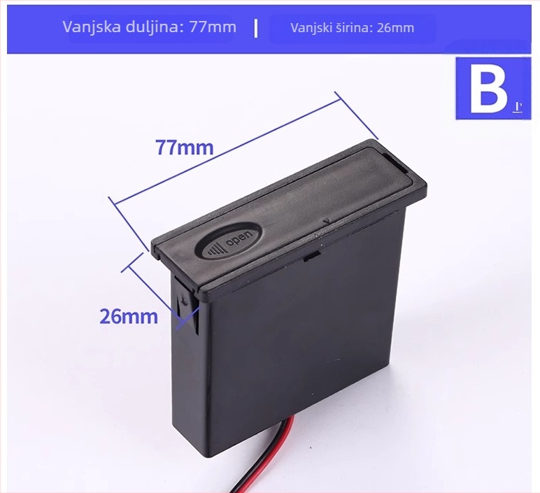 Kutija za baterije za sef – svijetli luksuzni stil, ekološki materijali, model Battery Box, pogodna za sefove, debljina zaključne šipke 9 mm, razmak između šipki zaključavanja 9 mm