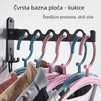 Zidni sklopivi štap za sušenje odjeće – aluminijska legura, moderan minimalistički stil, marka LGC